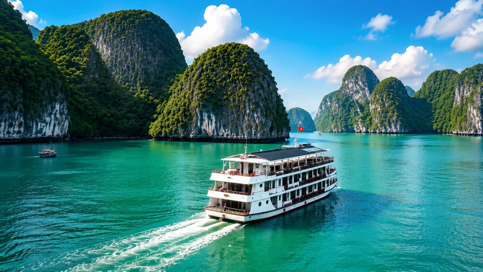 Vịnh Hạ Long nhìn từ thuyền